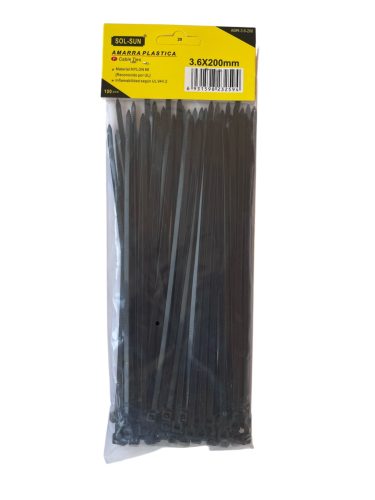 Gyorskötöző 100 db 3,6 x 200