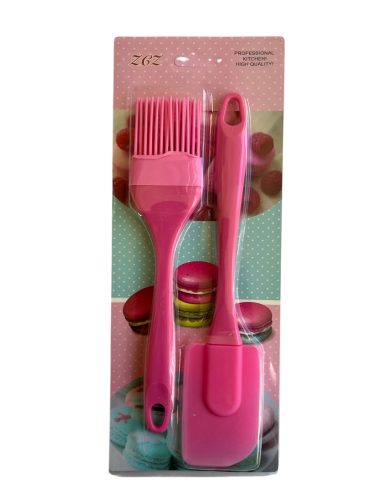Kenőecset + kenőlapát pink