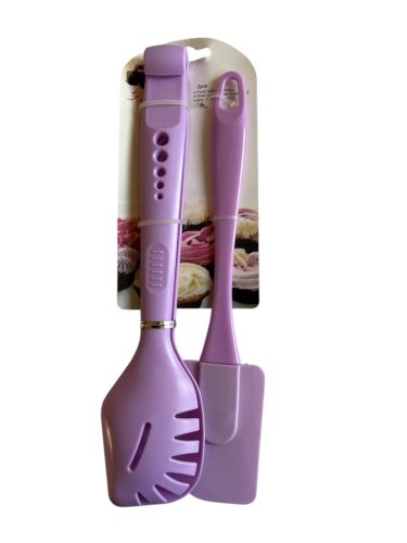Húscsipesz + Spatula szett lila