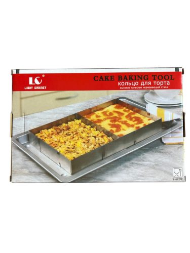 Állítható torta forma szögletes nagy 